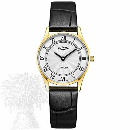 Watches :: Ladies Gold Plated Ultra Slim Quartz Rotary Watch