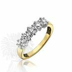 18ct Yellow & White Gold Five Stone Diamond Ring