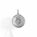 Silver Small Round St Christopher