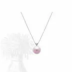 9ct White Gold 8-8.5mm Pink Freshwater Pearl Pendant
