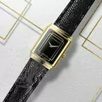 Ladies Gold Plate Art Deco Quartz Rectangular Herbelin Watch