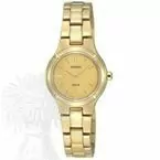 Ladies Gold Plated Seiko Solar Bracelet Watch