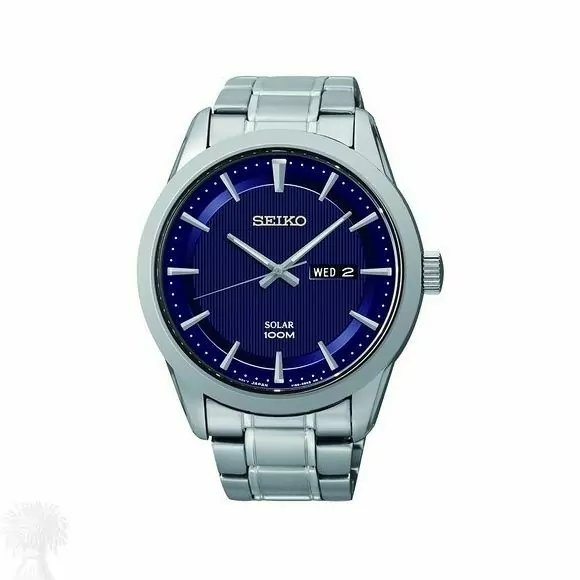Gents Stainless Steel Seiko Solar Day/Date Watch
