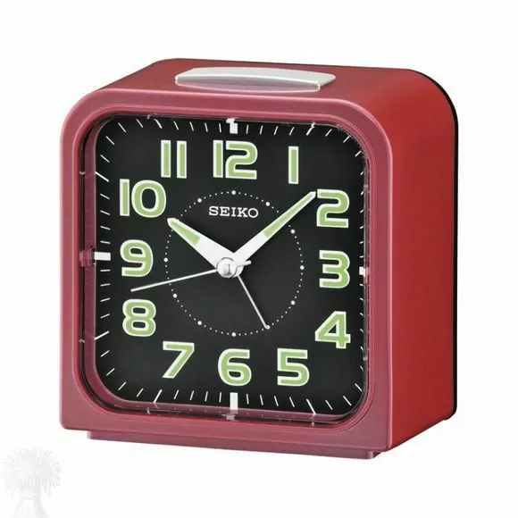 Seiko Red Quartz Bedside Alarm Clock