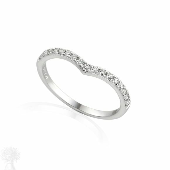 Platinum Brilliant Cut Diamond Wishbone Ring