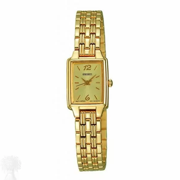 Ladies Gold Plated Seiko Quartz Bracelet Watch