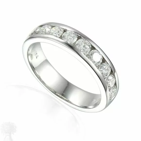 18ct White Gold Brilliant Cut Diamond 1/2 Eternity Ring