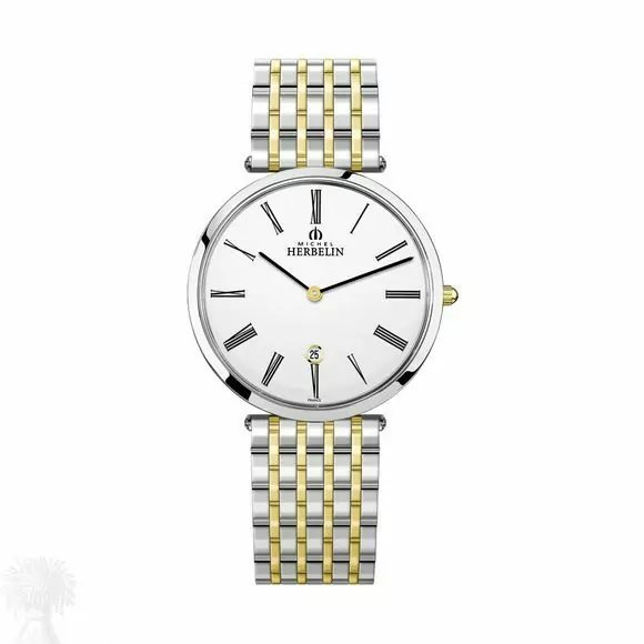 Gents Bi-Colour Quartz Date Epsilon Herbelin Watch