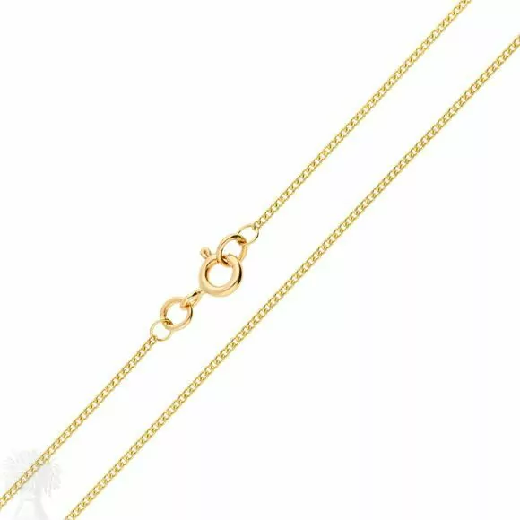 9ct Yellow Gold 18" Fine Curb Link Chain