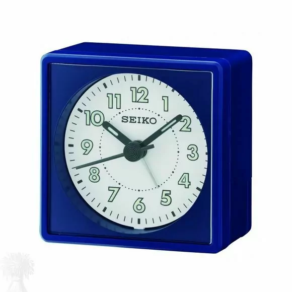 Seiko Navy Blue Quartz Bedside Alarm Clock