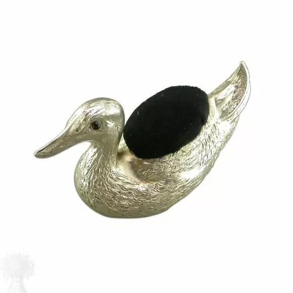 Hallmarked Silver Duck Pin Cushion