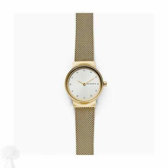 Ladies Gold Plated Quartz Skagen Bracelet Watch