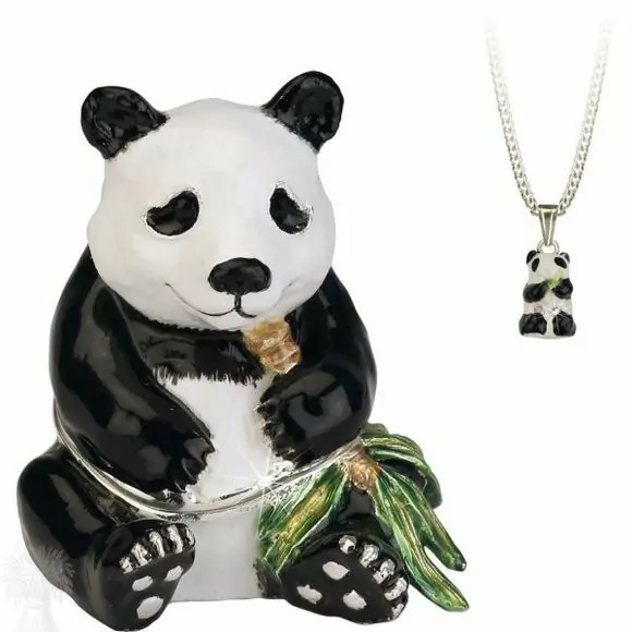 Hidden Treasures "Secrets" - Panda Trinket Box & Necklace