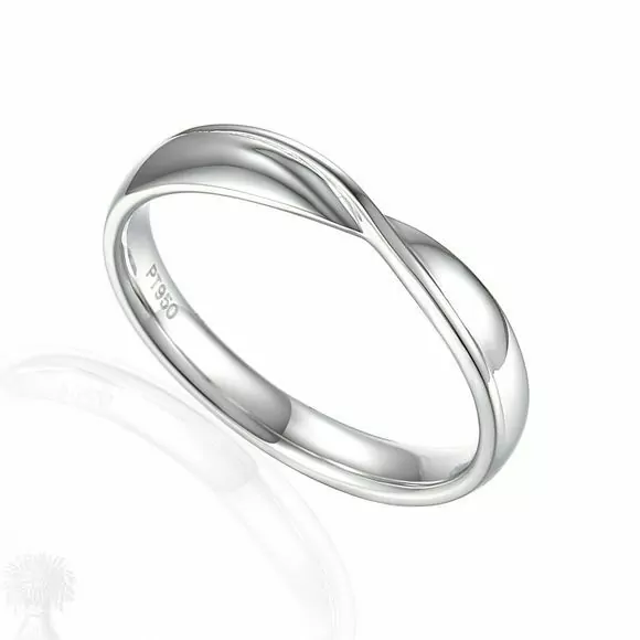 Platinum Plain Twist Wedding Ring