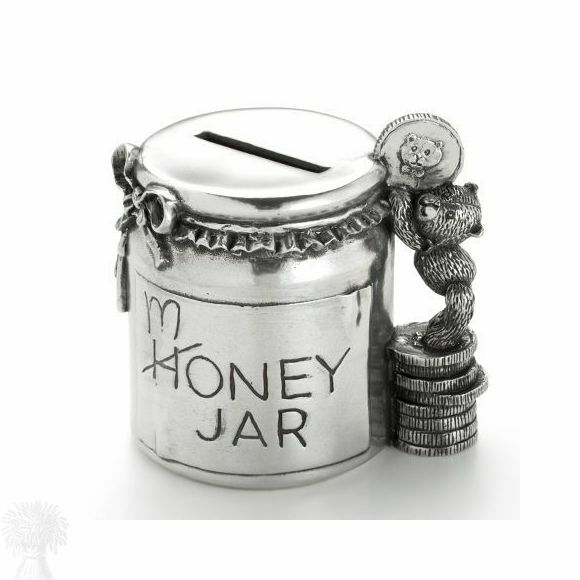 Pewter Honey/Money Coin Box