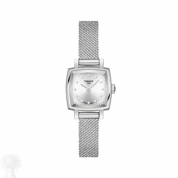 Ladies Stainless Steel Tissot Square Diamond Set Dial Watch