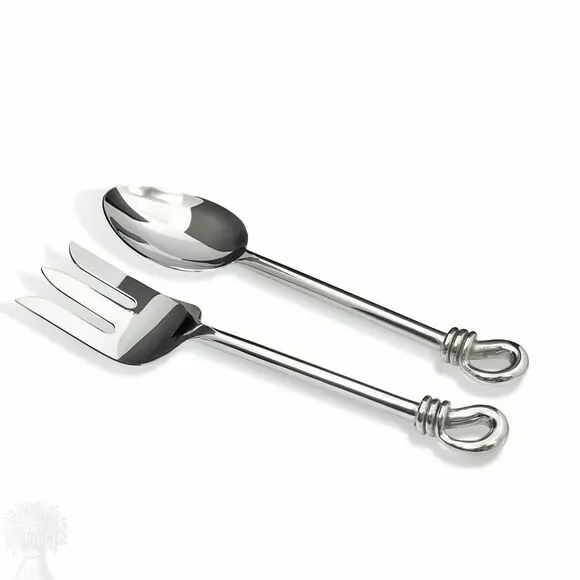 Stainless Steel Polished Knot Salad Servers