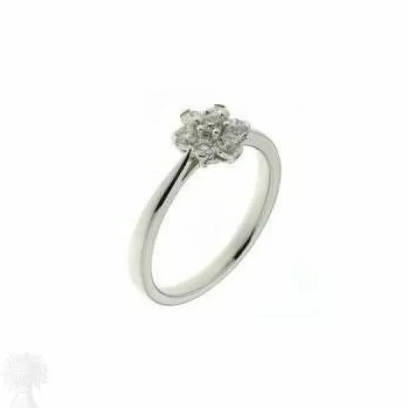 18ct White Gold Brilliant Cut Diamond Cluster Ring