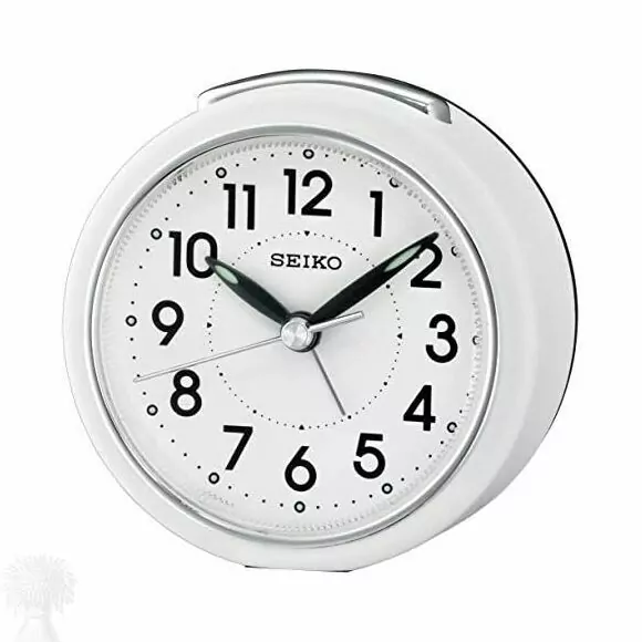 Seiko Round White Beep Alarm Clock