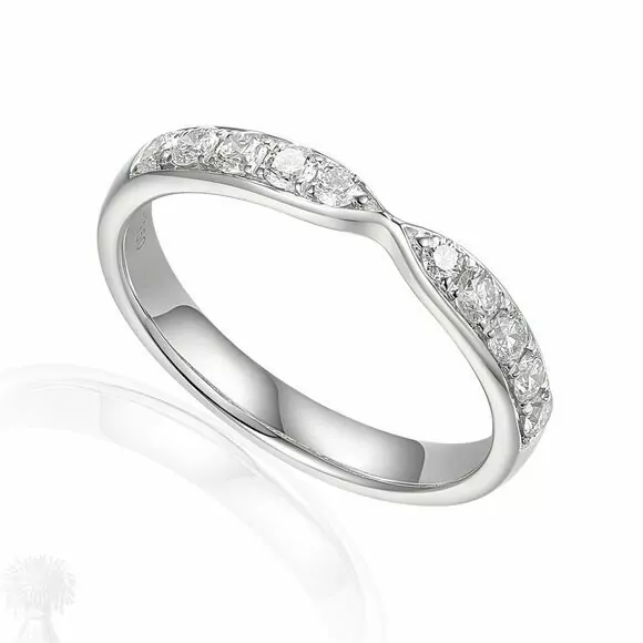 Platinum Diamond Twist 1/2 Eternity Ring