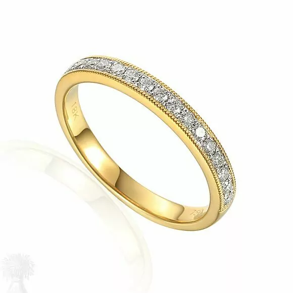 18ct Yellow Gold Brilliant Cut Diamond 1/2 Eternity Ring