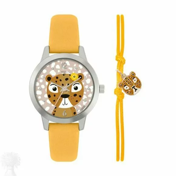 Childrens - WWF Leopard Quartz Watch & Bracelet Set