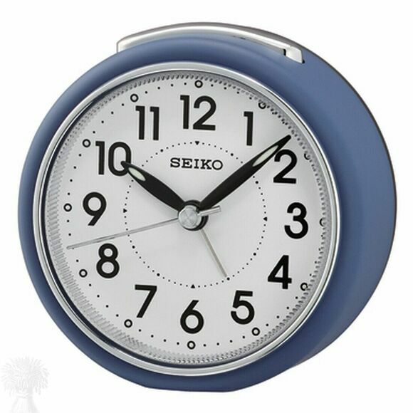 Seiko Round Blue Beep Alarm Clock