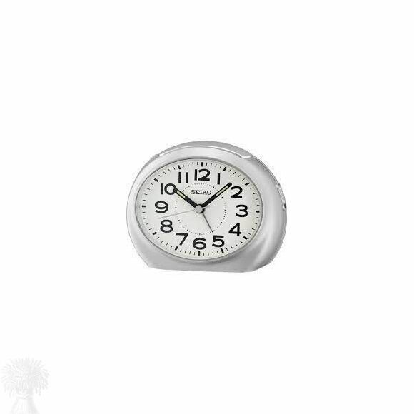 Seiko Silver Quartz Bedside Beep Alarm Clock