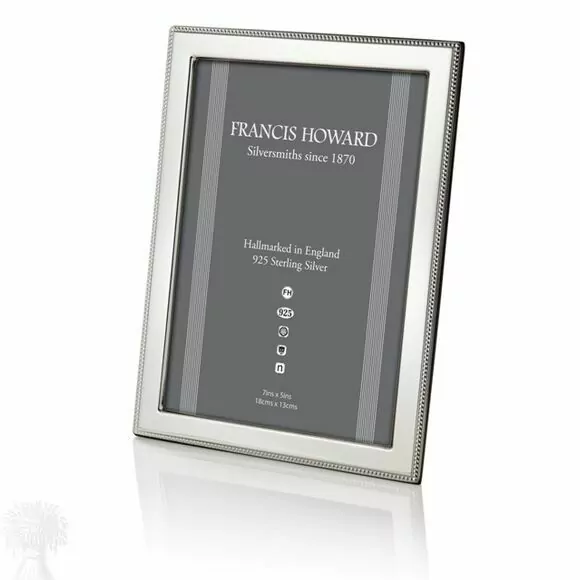 Sterling Silver Bead Edge 6 x 4" Photo Frame