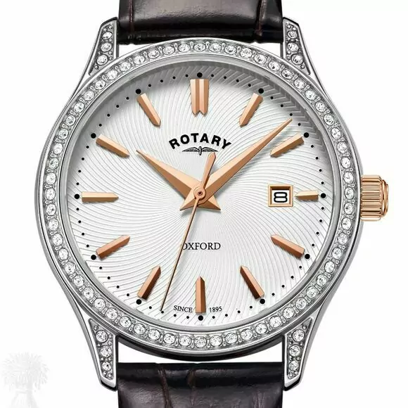 Ladies Stainless Steel Rotary 'Oxford' Quartz Date