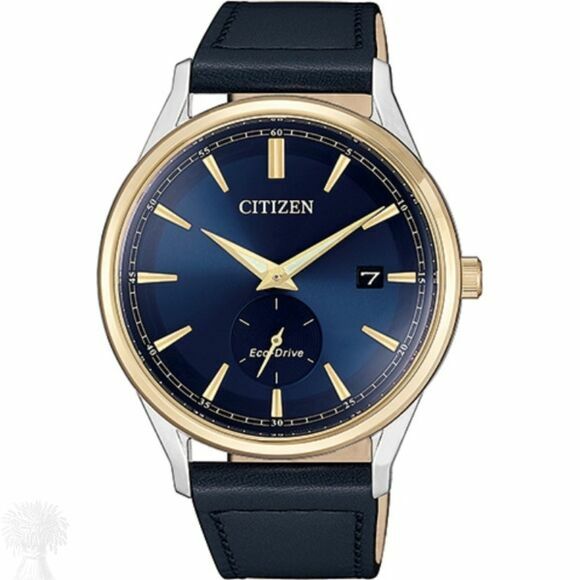 Gents Bi-Colour Citizen Eco-Drive Date Strap Wrist Watch