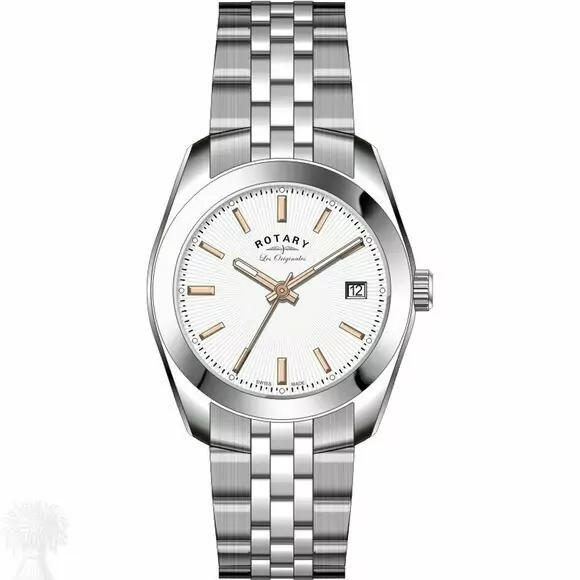 Ladies Stainless Steel Rotary Lausanne Quartz Date Watch