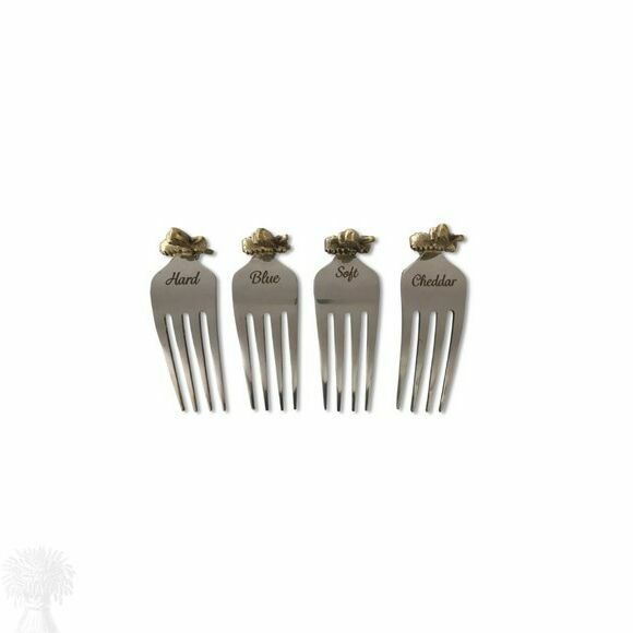 Stainless Steel and Brass Set of 4 Bee Cheese Markers