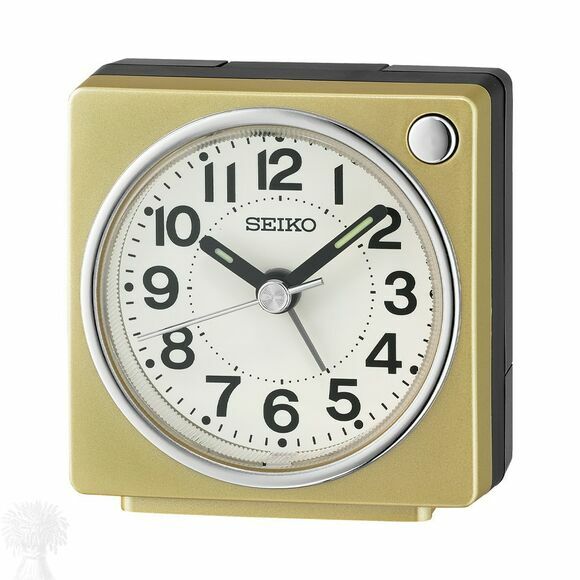 Seiko Square Quartz Gold Alarm Clock
