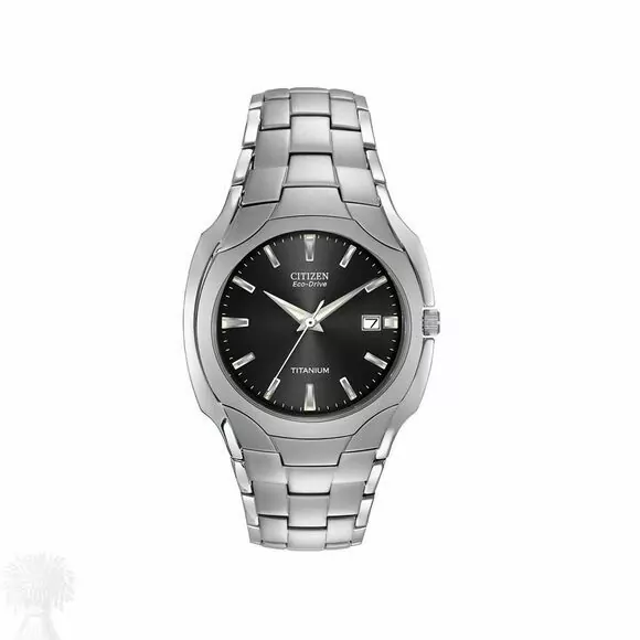 Gents Titanium Citizen Eco-Drive Date Bracelet Wrist Watch
