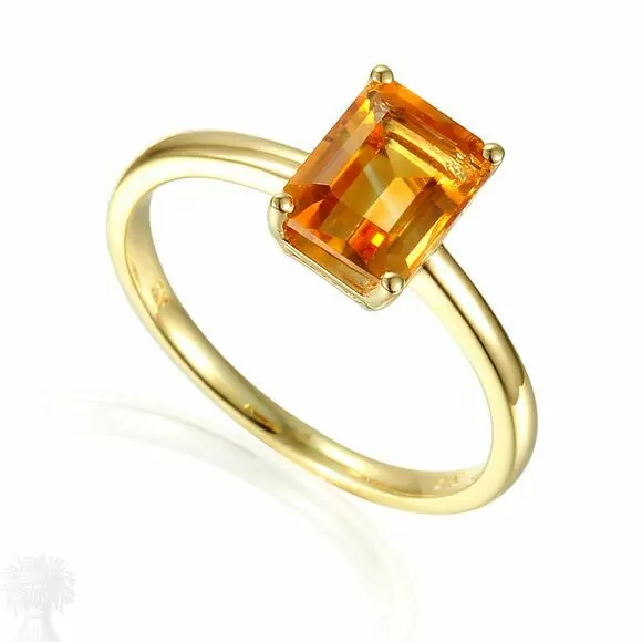 9ct Yellow Gold Single Stone Citrine Ring