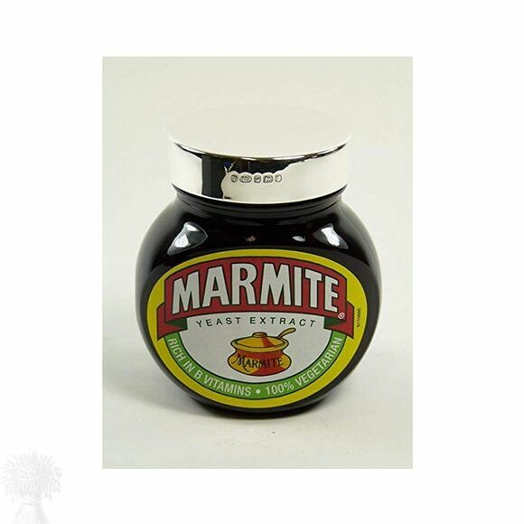 Hallmarked Silver Lid  Marmite Jar