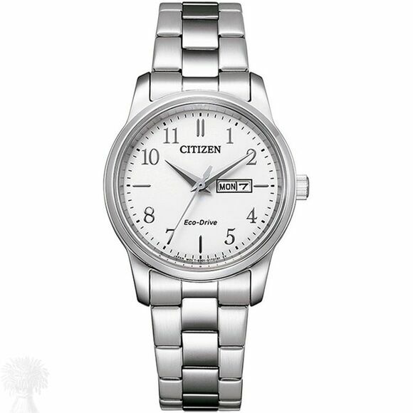Ladies Stainless Steel Citizen Eco-Drive Day Date Watch