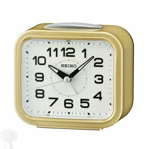 Seiko Square Quartz Gold Bell Alarm Clock