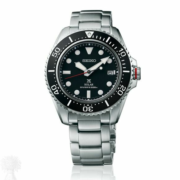 Gents Stainless Steel Seiko Solar Diver 200M Prospex Date
