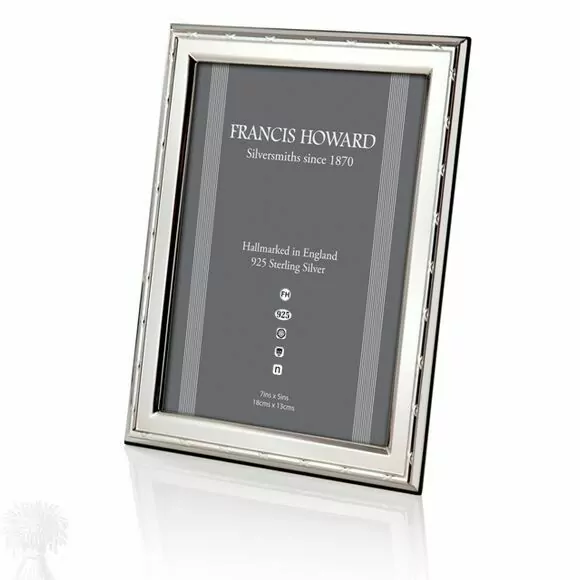 Sterling Silver Ribbon & Reed 5 x 3.5" Photo Frame