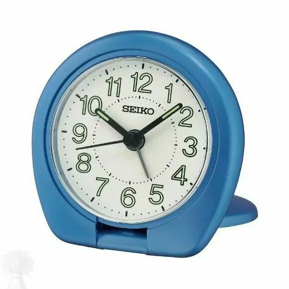 Seiko Round Blue Travel Quartz Alarm Clock