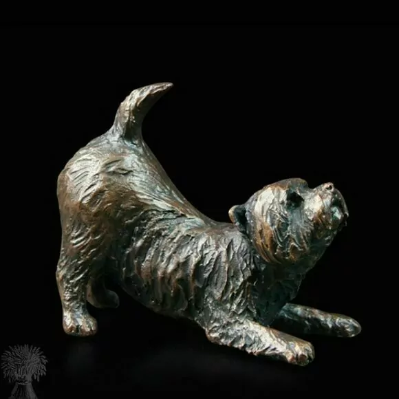 Limited Edition Solid Bronze - Westie Stretching