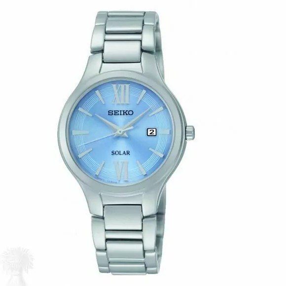 Ladies Stainless Steel Seiko Solar Date Bracelet Watch
