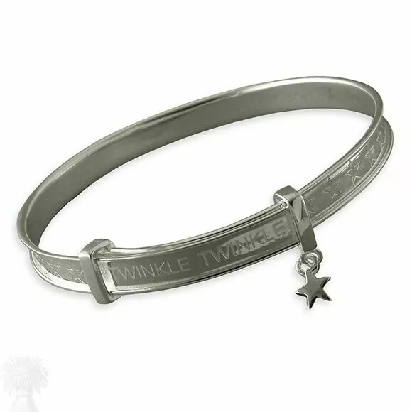 Sterling Silver Childs 'TwinkleTwinkle Little Star' Bangle