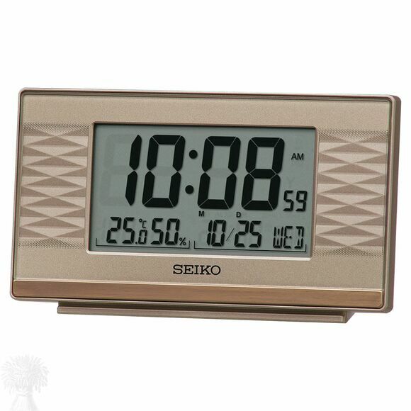 Seiko Digital Metallic Pink Alarm Clock