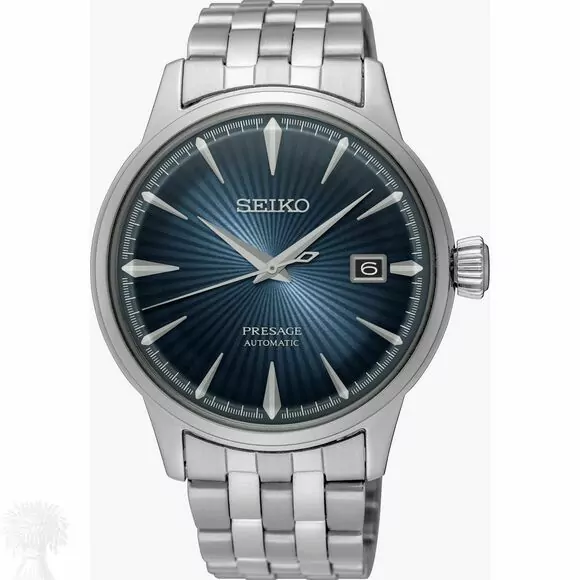 Gents Stainless Steel Seiko Presage Cocktail Time 'Blue Moon' Automatic