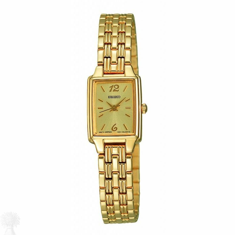 Watches :: Ladies Gold Plated Seiko Quartz Bracelet Watch